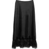 Baacal Bias Lace Skirt In Black