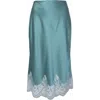 Baacal Bias Lace Skirt In Blue