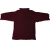 Baacal Ingrid Pleated Mock Neck Top In Burgundy