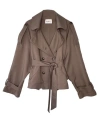 Baacal Julia Short Trench Coat In Brown