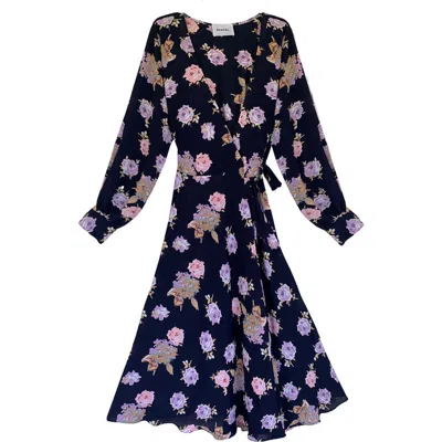 Baacal Midi Wrap Dress In Black