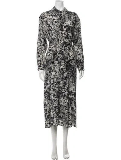 Pre-owned Baacal Silk Long Dress In Multicolor