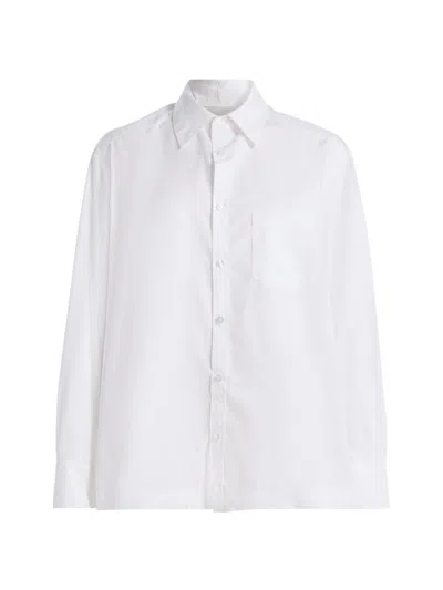 Baacal Women's Cotton Oversized Shirt In White
