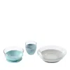 Béaba Three Piece Glass Meal Set In Green
