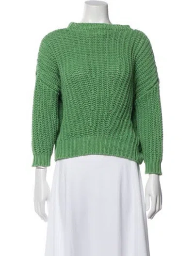 Pre-owned Babaà Bateau Neckline Sweater In Green