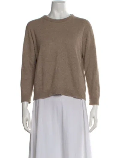 Pre-owned Babaà Cashmere Crew Neck Sweater In Neutral