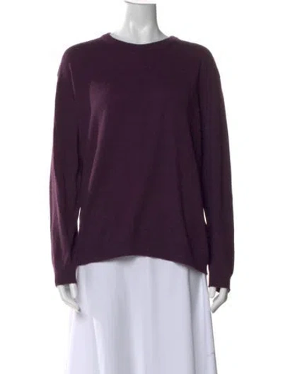 Pre-owned Babaà Cashmere Crew Neck Sweater In Purple