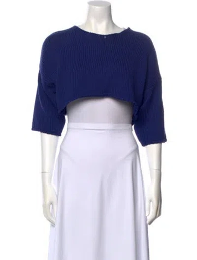 Pre-owned Babaà Crew Neck Sweater In Blue