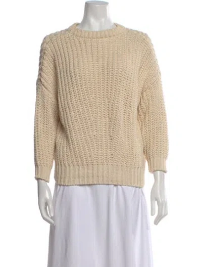 Pre-owned Babaà Crew Neck Sweater In White