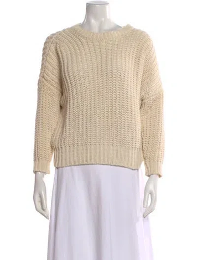 Pre-owned Babaà Crew Neck Sweater In White