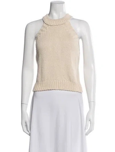Pre-owned Babaà Halterneck Sleeveless Top In Neutral