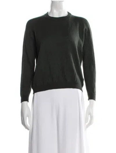 Pre-owned Babaà Merino Wool Crew Neck Sweater In Green