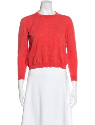 Pre-owned Babaà Merino Wool Crew Neck Top In Orange
