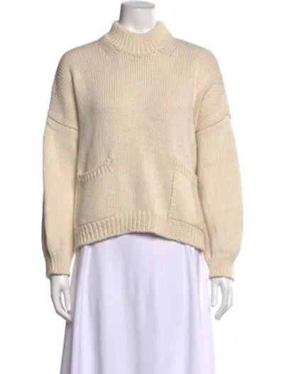 Pre-owned Babaà Mock Neck Sweater In Neutral