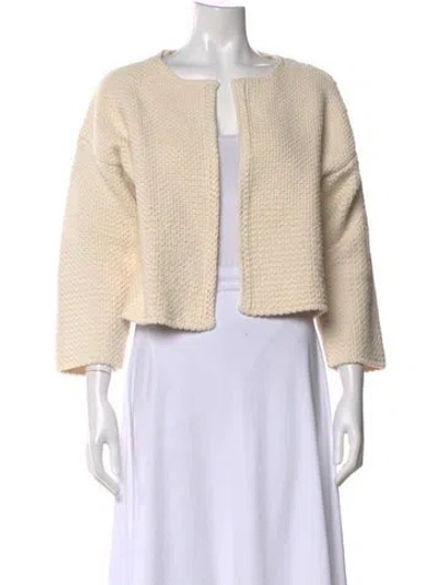 Pre-owned Babaà Open Front Sweater In Neutral