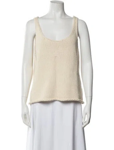 Pre-owned Babaà Scoop Neck Sleeveless Top In Neutral