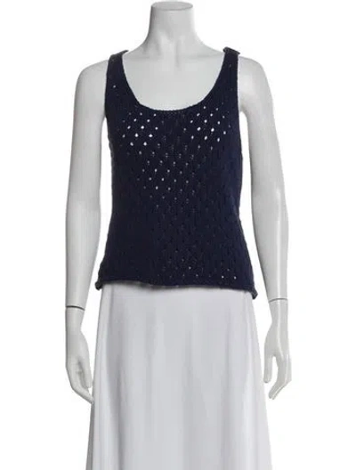 Pre-owned Babaà Scoop Neck Sweater In Blue