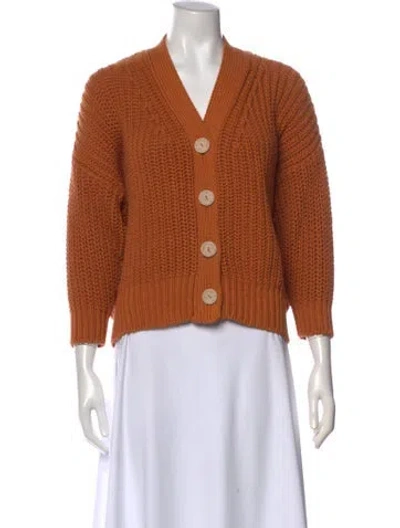 Pre-owned Babaà Virgin Wool V-neck Sweater In Multi