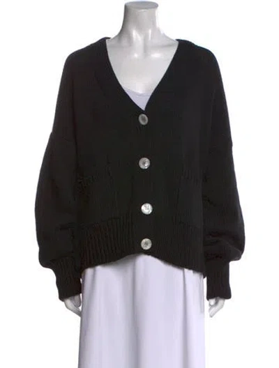 Pre-owned Babaà V-neck Sweater In Black