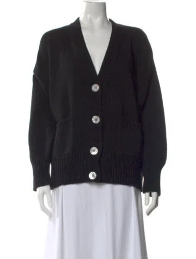 Pre-owned Babaà V-neck Sweater In Black