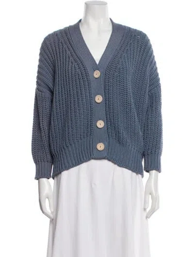 Pre-owned Babaà V-neck Sweater In Blue