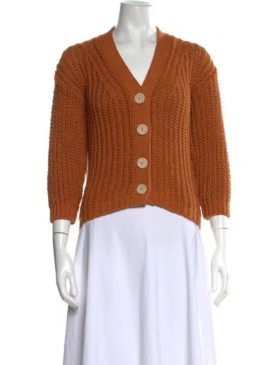 Pre-owned Babaà V-neck Sweater In Brown