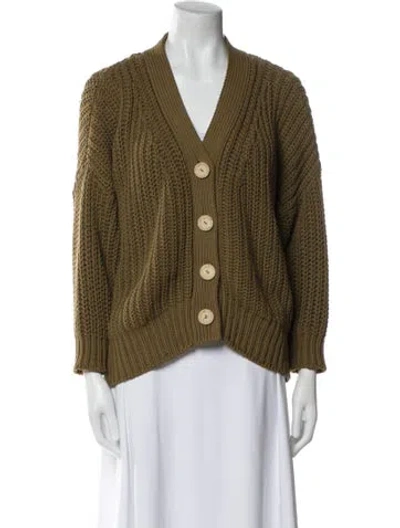 Pre-owned Babaà V-neck Sweater In Green