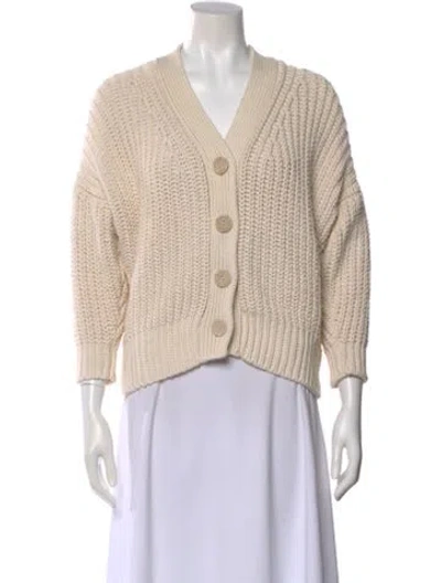 Pre-owned Babaà V-neck Sweater In Neutral