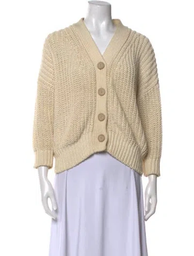 Pre-owned Babaà V-neck Sweater In Neutral