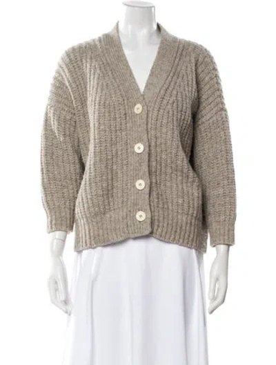 Pre-owned Babaà V-neck Sweater In Neutral