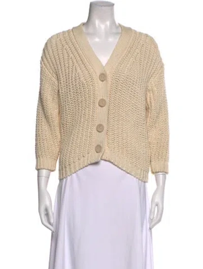 Pre-owned Babaà V-neck Sweater In Neutral