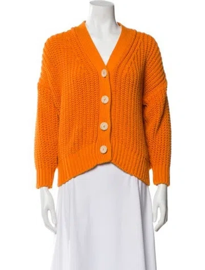 Pre-owned Babaà V-neck Sweater In Orange