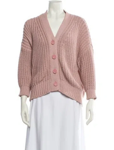 Pre-owned Babaà V-neck Sweater In Pink