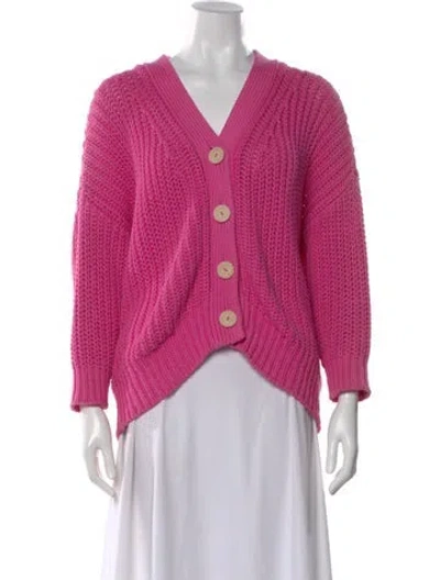 Pre-owned Babaà V-neck Sweater In Pink