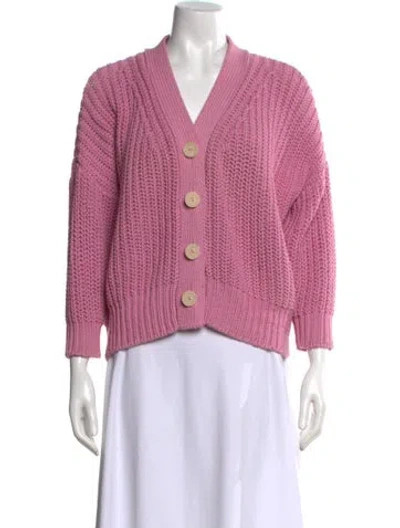Pre-owned Babaà V-neck Sweater In Pink