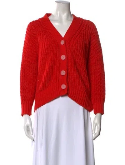 Pre-owned Babaà V-neck Sweater In Red