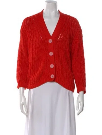 Pre-owned Babaà V-neck Sweater In Red