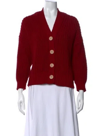 Pre-owned Babaà V-neck Sweater In Red
