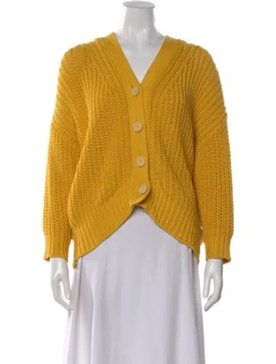 Pre-owned Babaà V-neck Sweater In Yellow