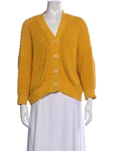 Pre-owned Babaà V-neck Sweater In Yellow