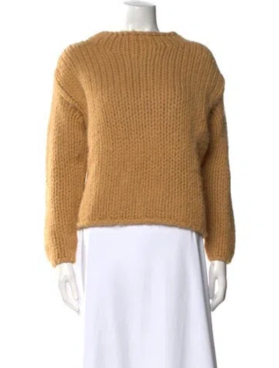 Pre-owned Babaà Wool Bateau Neckline Sweater In Neutral