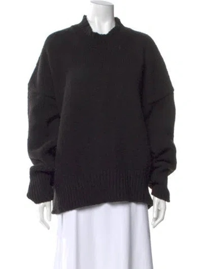Pre-owned Babaà Wool Crew Neck Sweater In Black