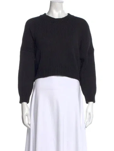 Pre-owned Babaà Wool Crew Neck Sweater In Black