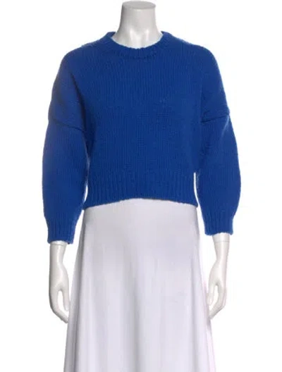 Pre-owned Babaà Wool Crew Neck Sweater In Blue