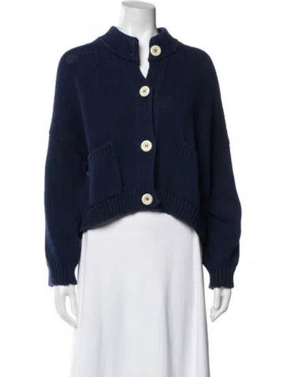 Pre-owned Babaà Wool Crew Neck Sweater In Blue