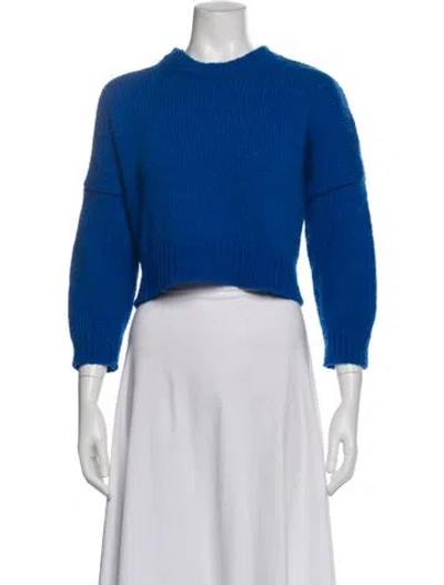 Pre-owned Babaà Wool Crew Neck Sweater In Blue