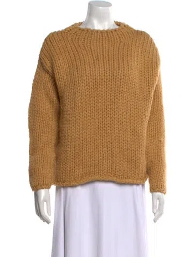 Pre-owned Babaà Wool Crew Neck Sweater In Neutral