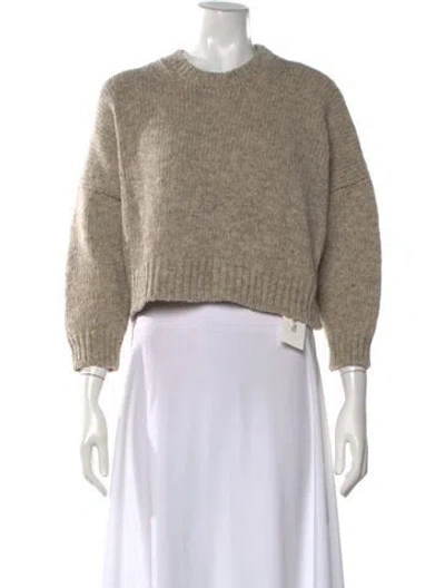 Pre-owned Babaà Wool Crew Neck Sweater In Neutral