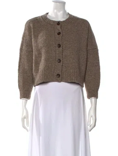 Pre-owned Babaà Wool Crew Neck Sweater In Neutral