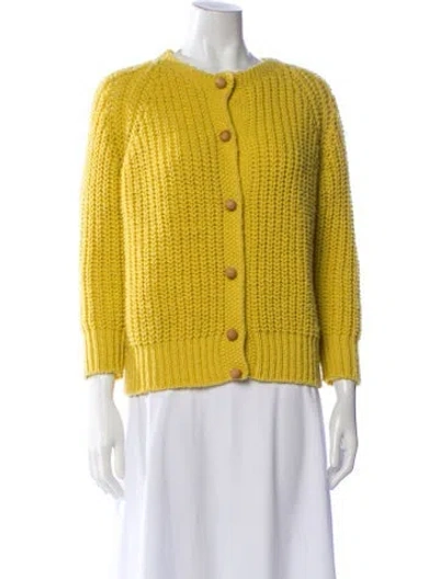 Pre-owned Babaà Wool Crew Neck Sweater In Yellow
